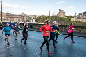 People running in a race